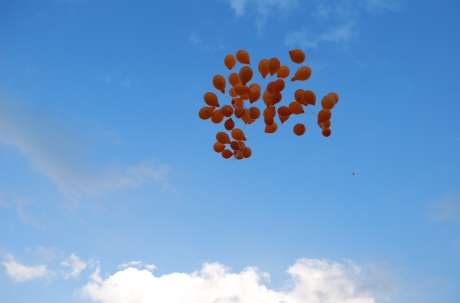 Luftballons als Symbol für den Start in die heiße Wahlkampfphase