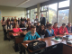 Schülerinnen und Schüler nehmen am Landtags-Wettbewerb teil.