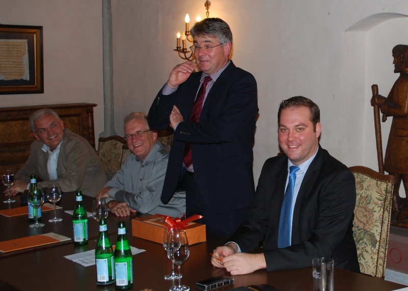 von links: Rainer Eschbach, Dieter Zauft, Winfried Mack MdL und Felix Schreiner MdL