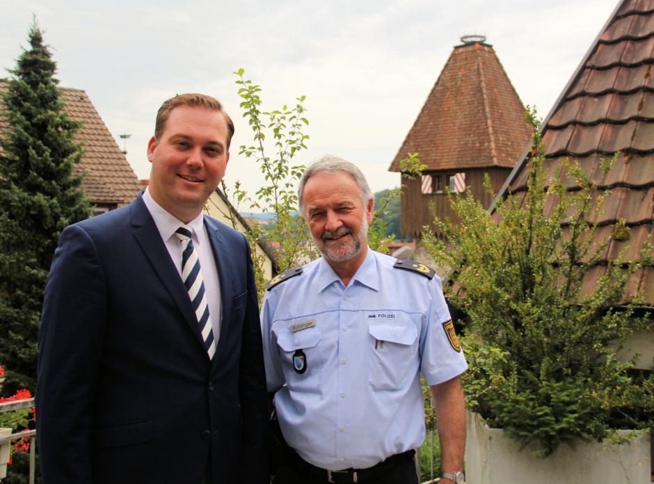 Polizeipräsident Bernhard Rotzinger und Felix Schreiner MdL