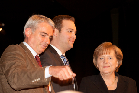 Bundeskanzlerin Dr. Angela Merkel besuchte 2011 die Stadt Waldshut-Tiengen und unterstütze gemeinsam mit CDU-Landesvorsitzenden Thomas Strobl MdB den Waldshuter Kreisvorsitzenden Felix Schreiner bei dessen Landtagswahlkampf.
