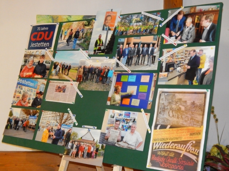 Fotowand mit den Aktivitäten der CDU Jestetten im Jahr 2016